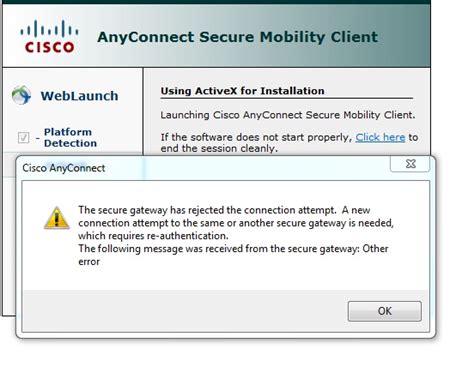 pkg 1 anyconnect image disk0anyconnect-win-4. . The secure gateway has rejected the connection attempt other error